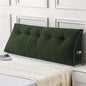 Sasttie Headboard Pillow Full, Wedge Pillow Headboard for Sitting Up in Bed, Back-Rest Support Triangular Cushion for Reading - Features Removable Washable Cover, Olive Green