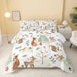 QOOMO Wild Animal Comforter Full Size,Christmas Comforter Set for Kids Teens Girls Boys,3Pcs Bedding Set Printed Comforter with 2 Pillowcases,Down Alternative,Soft and Lightweight，Full Size