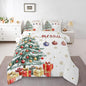 Erosebridal Christmas Tree Comforter Set Twin,Merry Christmas Bedding Set for Kids Boys Girls,Happy New Year Down Comforter,Xmas Snowflake Reversible Bed Set with 1 Pillowcase Warm