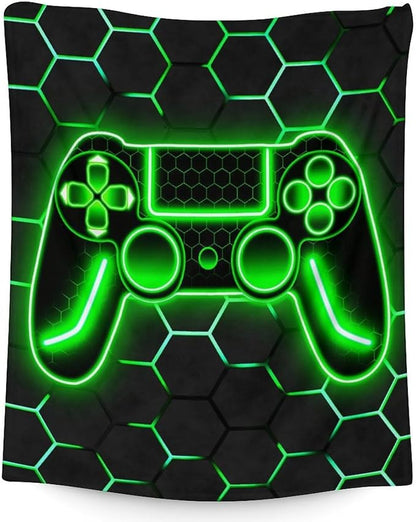 Gamer Blanket Gifts - Gaming Blankets for Teens, Boys - 50" x 60" Comfy Plush Throw Decor for Sofa, Travel
