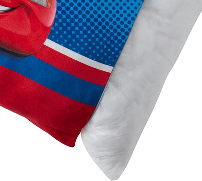 Northwest Disney Pixar Cars Bed Pillow - Cloud-Like Filled Bed Pillow for Sleeping with Removable Cover - 20" x 30" Full Size Pillow for Kids with Popular Characters