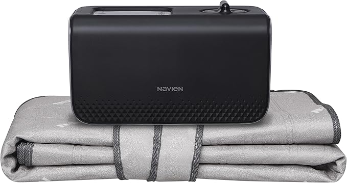 EQM 582, Queen – EMF-Free Water Heated Mattress Pad Warmer – Dual Temperature Control – WiFi Enabled & Eco-Friendly – Helps Soothe & Relieve Stress, Muscle Soreness, & Tension