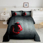 Feelyou Boxing Bedding Set Sports Theme Comforter Set for Kids Boys Girls Men Red Boxing Gloves Pattern Comforter Pugilism Games Design Quilt Set with 2 Pillowcases 3Pcs Bedding Queen