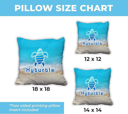 Hyturtle Personalized Book's Title & Name Throw Pillow (Insert Included) Gifts for Book Lover Reader School Librarian - Unique Birthday Book Lover Gifts - Custom Name Sofa Couch Home Decor Pillow