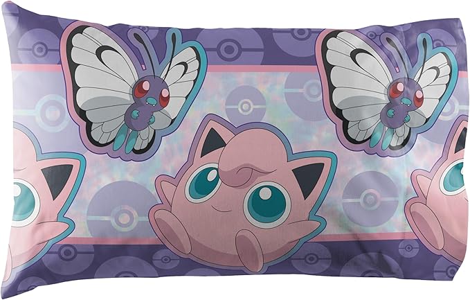 NORTHWEST Pokemon Full Sized Bed in a Bag Set, Anime Kids Bedding, Boys and Girls Blankets, Friendly Battle