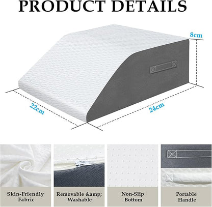 8" Leg Elevation Pillows Memory Foam Leg Support Bed Wedge Pillow Leg Elevated for Sleeping, Leg Pillows Good for Back& Knee& Hip& Ankles