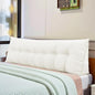 Headboard Pillow King, Large Triangular Wedge Headboard Pillow for Reading and Resting, Backrest Positioning Support Pillow with Removable Cover (Cream)