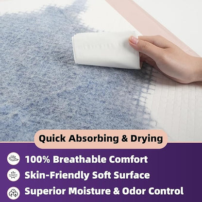MKISS Bed Pads Disposable [50 Count] Adult Incontinence Underpads 30" x 36" Heavy Duty Absorbent Pee Pad, XL Chucks Leakproof, Extra Large Puppy Training Pad, Waterproof Baby Changing Pad