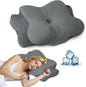 Cervical Neck Pillow for Sleeping,Memory Foam Pillows for Neck Pain Relief,Ergonomic Neck Support Contour Pillow for Side Back Stomach Sleepers,Orthopedic Breathable Pillowcase(Dark Grey)