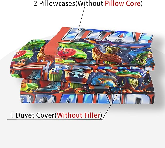 Funny Fusion Animals Bedding Set,Fusion Animals Duvet Cover Twin Full Queen King Set for Kids Boys Bed Decor Gifts (Color 2,Twin (68" x 90"))