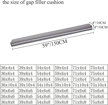 SAMTY Bed Gap Filler for headboard Space Gap Filler Bolster Pillow Stopper for Sofa Crack Filler Between Headboard and Mattress Queen Size 59x4x4 Inch