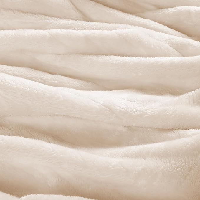 Electric Heated Blanket Queen Size 84"x90", Dual Control Fast Heating Cozy Heated Blanket for Bed, 10 Hours Auto Off & 4 Heating Levels, Warm Gift for Grandma-White