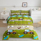 Feelyou Tractor Bedding Sets for Boys Queen Size, Kids Cute Cartoon Farm Animals Comforter Set Happy Farmhouse Country Warm Cozy Comforter for All Season Room Decor Boys