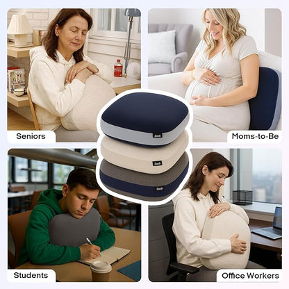 ZonLi Weighted Pillow for Adults 6.5lbs, Washable Hug Pillow Get Better Sleep, Detachable Sensory Body Weighted Pillows, Memory Foam Bed Pillow (Navy Blue).