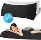 Ubauba Memory Foam Body Pillow with Cover, Full Large Body Pillows Insert for Adults with Envelope Closure Pillowcase, Firm & Fluffy Long Bed Pillows for Sleeping (20x54 inch, Pitch Black)