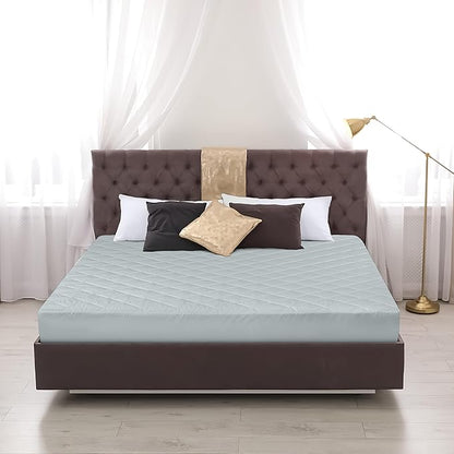 Utopia Bedding Quilted Fitted Mattress Pad, Full Size, Elastic Fitted Mattress Topper Protector and Cover with Deep Pocket Stretches up to 16 Inches, Machine Washable (Light Grey)