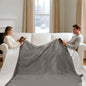 King Size Electric Blanket with Dual Control - Washable Heated Blanket King with 5 Heat Levels, 10 Hrs Auto Off, Overheat Protection, Flannel Sherpa Heating Blanket 100" x 90", Grey