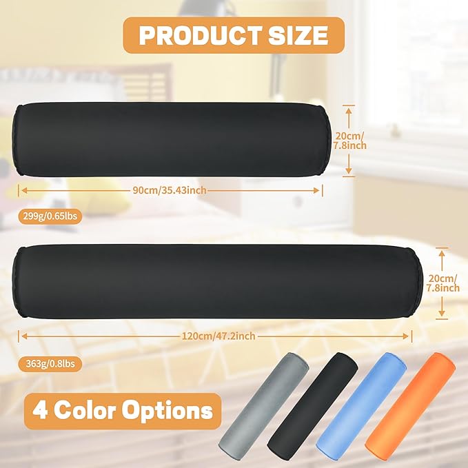 EULANT 47inch Inflatable Long Bolster Body Pillow for Adults Pregnant,Travel Body Pillow Hug Pillow for Bed,Round Cervical Roll Cylinder Bolster Pillows for Hugging Sleeping,Back etc