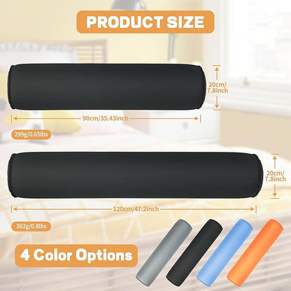 EULANT Inflatable Body Pillow for Adults,47inch Inflatable Travel Body Pillow for Sleep Long Hug Pillow Bolster Pillow for Sleeping,Back(Black)