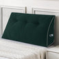 Sasttie Headboard Pillow Twin/Twin XL, Wedge Pillow Headboard for Dorm, Triangular Daybed Backrest Cushion for Sitting or Reading in Bed, with Removable Washable Cover, Green