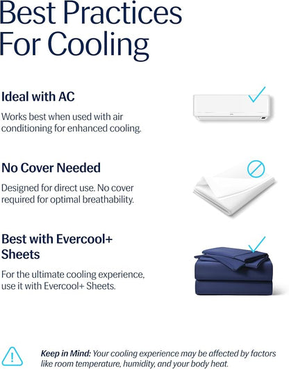 REST® Evercool® Cooling Comforter, Full/Queen, Blanket for Hot Sleepers, All Season Bedding to Keep Cool for Night Sweats, Breathable Lightweight Blanket, 90"x90" Inches, Midnight Blue
