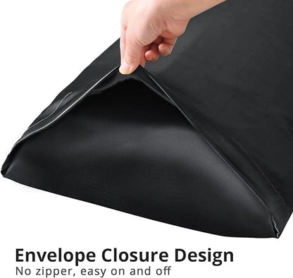 HUXMEYSON Body Pillow with Satin Pillowcase, Body Pillow for Adults, Removable Cover, Black (20"x54")