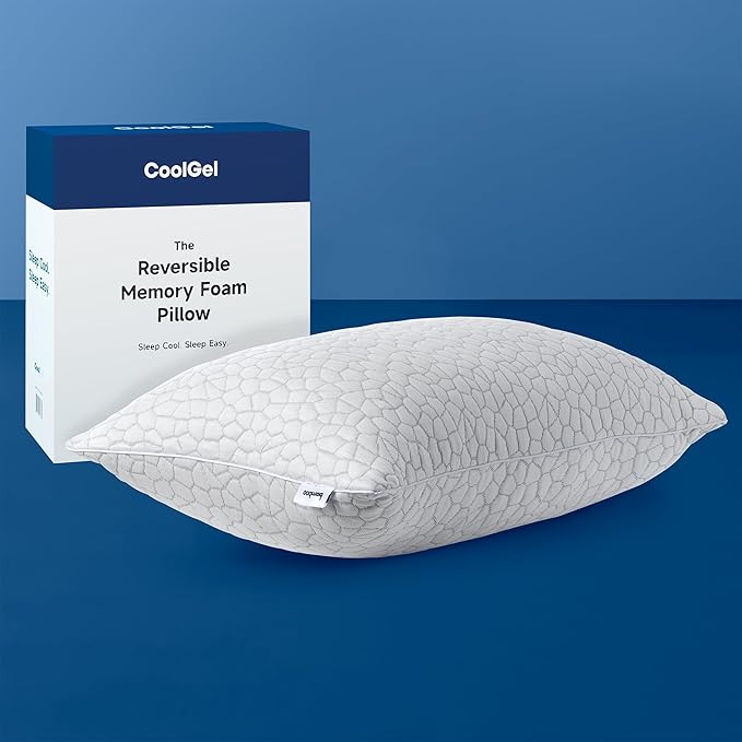 Cool Gel Cooling Pillow for Hot Sleepers - King Size Shredded Memory Foam Pillows for Sleeping - Adjustable Neck & Shoulder Support, Reversible Cover, Hypoallergenic & Breathable