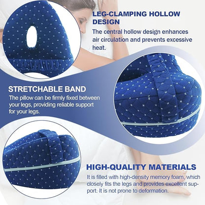 Pillows for Side Sleepersre, Voget Pillow, Side Sleeper Knee Pillow, Leg Pillow for Sleep, Blue Pack of 1pcs