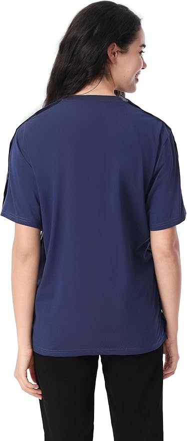 Magnetic Buttons Post Shoulder Surgery Recovery Shirt for Men V-Neck Tear Away Adaptive Chemo Port Clothing for Women