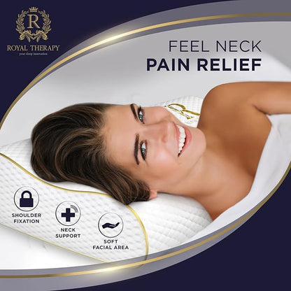Memory Foam Pillow, King Cervical Pillow for Neck Pain, Contour Pillow, Neck and Shoulder Pain, Side Sleeper, Back and Stomach Sleeper