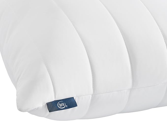 Cooling Quilted Hypoallergenic Soft/Medium Bed Pillows for Side, Stomach or Back Sleepers (2 Pack)