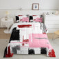 Abstract Bedding Set Comforter Set for Kids Boys Girls Teens Room Decor Modern Abstract Art Comforter Black Red White Pink Duvet Set 2Pcs Toddler Size