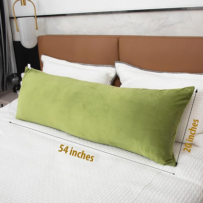 Body Pillow, Memory Foam Body Pillows for Adults Sleeping, Long Pillow for Bed, Big Large Firm Full Body Pillow for Side Sleeper, 20x54 Inch, Sage Green