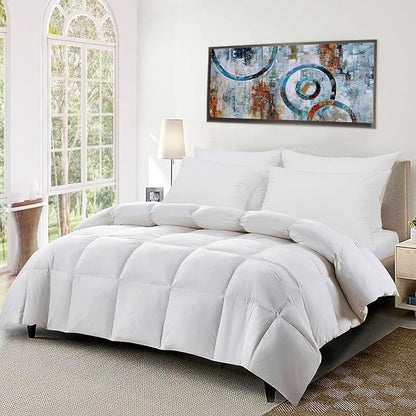 Flat Ultra Thin Bed Pillows Queen Size Pillow Set of 2 Extra Soft Down Alternative for Stomach Side Back Sleeper White 20x30inches