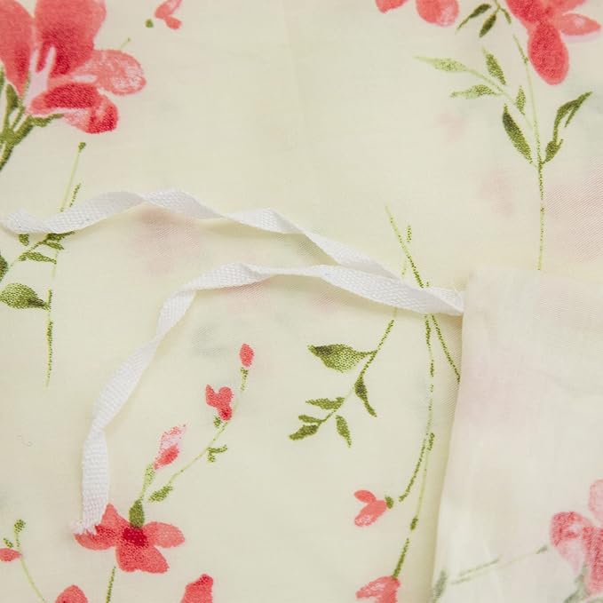 Floral Duvet Covers Queen, 100% Soft Microfiber Chic Floral Bedding Sets Queen 3 Pieces Flower Duvet Cover Queen for All Seasons, 1 Duvet Cover and 2 Pillowcases with Zipper Closure (Floral, Queen)
