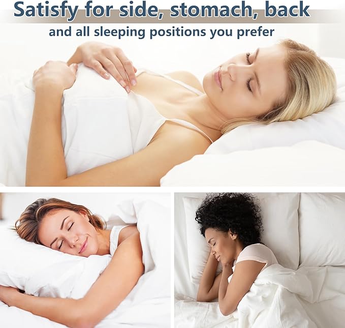 CozyLux Pillows Queen Size Set of 1, Hotel Quality Bed Pillows for Sleeping 1 Pack, Cooling Pillows for Side Back and Stomach Sleepers, Down Alternative Luxury Soft Supportive Fluffy Pillows (18x28)