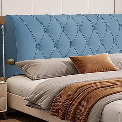 VKZ Headboard Pillow Twin, 39" x 24" Reading Pillows and Bed Pillow for Sitting Up, Upholstered Bolster Body Pillow with Removable Head Board Cover for Bed Dorm Sofa Floor Back Support, Dark Blue