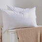 Goose Down Feather Pillows, Soft Bed Pillows Queen Size Set of 2, 100% Soft Cotton Shell, Hotel Pillows for Back, Stomach or Side Sleepers