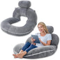 INSEN Reading Pillow, Back Pillow for Sitting in Bed and Couch, Gaming Pillow for Adults, Sit Up Support for Bed (Grey, Upgraded)