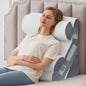 4PCS Bed Wedge Pillow for Headboard, Adjustable Wedge Pillow for Sleep Apnea, 23” Wide Triangle Pillow Wedge Set for After Surgery, Acid Reflux Relief, Snoring, Neck&Back Support, White/Grey
