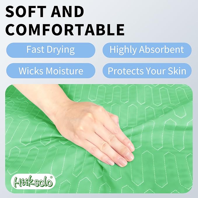 Incontinence Bed Pads Washable & Reusable, Ultra Soft 4-Layer Leakproof Underpads, 34" x 36" Mattress Protector Pee Pads for Adults, Children, Pets (4 Pack, Green)