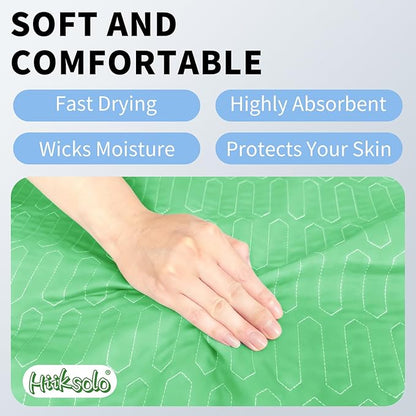 Incontinence Bed Pads Washable & Reusable, Ultra Soft 4-Layer Leakproof Underpads, 34" x 36" Mattress Protector Pee Pads for Adults, Children, Pets (4 Pack, Green)