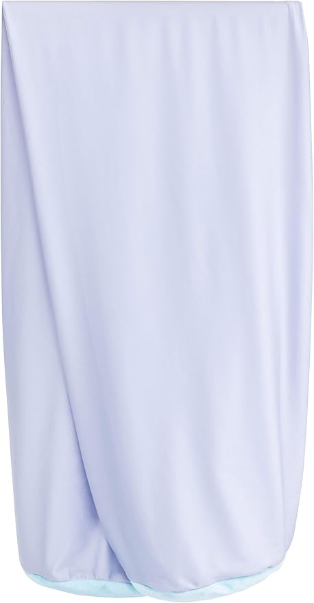 Case Only - Body Pillow Cover Stylish Silky Super Soft - 85% Spandex/ 15% Nylon Blend, Beauty - Breathable Pillowcase - Gentle on Hair Size 48 X 8, Silver Mist Blue