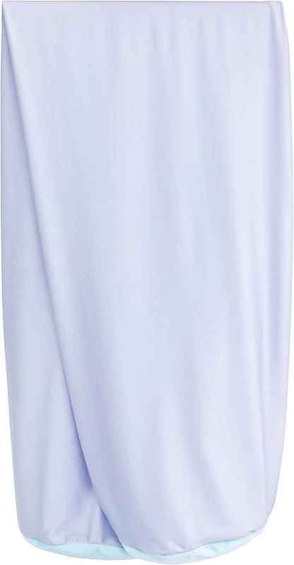 Case Only - Body Pillow Cover Stylish Silky Super Soft - 85% Spandex/ 15% Nylon Blend, Beauty - Breathable Pillowcase - Gentle on Hair Size 48 X 8, Silver Mist Blue