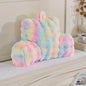 Reading Pillows for Boyfriend Adult,Velvet Back Pillow Bed Wedge Large, Back Rest Support Cushion for Sitting in Bed Kids Children 18inch-Rainbow