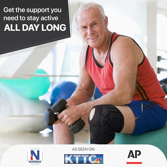 DR. BRACE ELITE Knee Brace with Side Stabilizers & Patella Gel Pads for Maximum Knee Pain Support and fast recovery for men and women-Please Check How To Size Video (Pluto, Small)