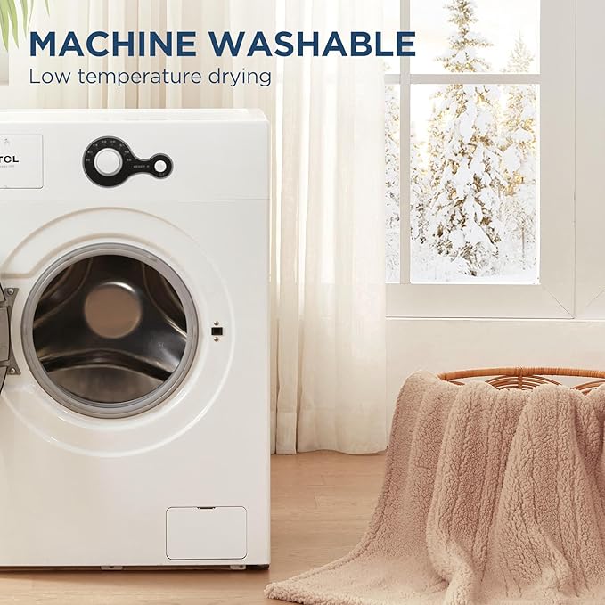 Westinghouse Electric Blanket Queen Size, Soft Plush Sherpa Heated Blanket with 10 Heating Levels & 1-12 Hours Auto-Off, Machine Washable, 84x90 inches, Camel