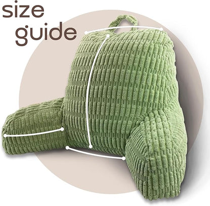 Reading Pillows for Sitting in Bed Adult, Back Rest Pillow for Sitting Up in Bed and Couch, Back Support Chair Pillow Support for Adult Backrest Pillows for Reading (Sage Green)
