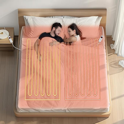 DORTALA Heated Mattress Pad King, Electric Mattress Pad Bed Warmer with 9 Heat Settings & 9H Auto Shut-Off, Overheat Protection, Fit Up to 10", Machine Washable, 80" x 78", White