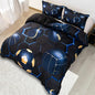 CVHOUSE Football Comforter Set Cover,Honeycomb Basketball Bedding Set for Boys Teens,Geometric Lightweight Baseball Duvet Cover Set Soft,3 Pieces,Boys Sport Theme Room Decor, Queen 89'x89'